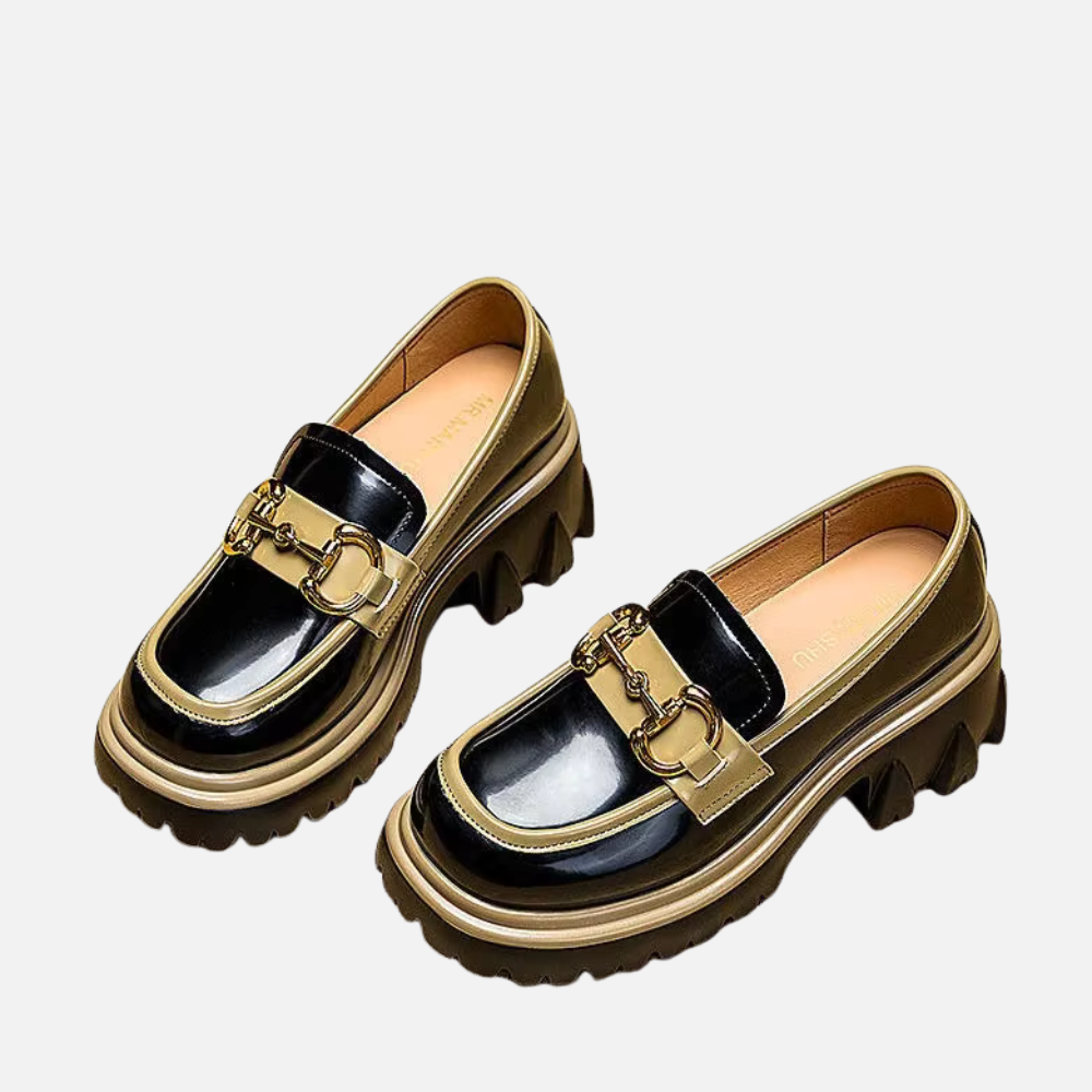 Mocassins à plateforme et talon pour femme