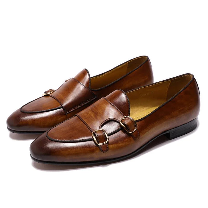 Mocassins habillés en cuir vernis pour homme