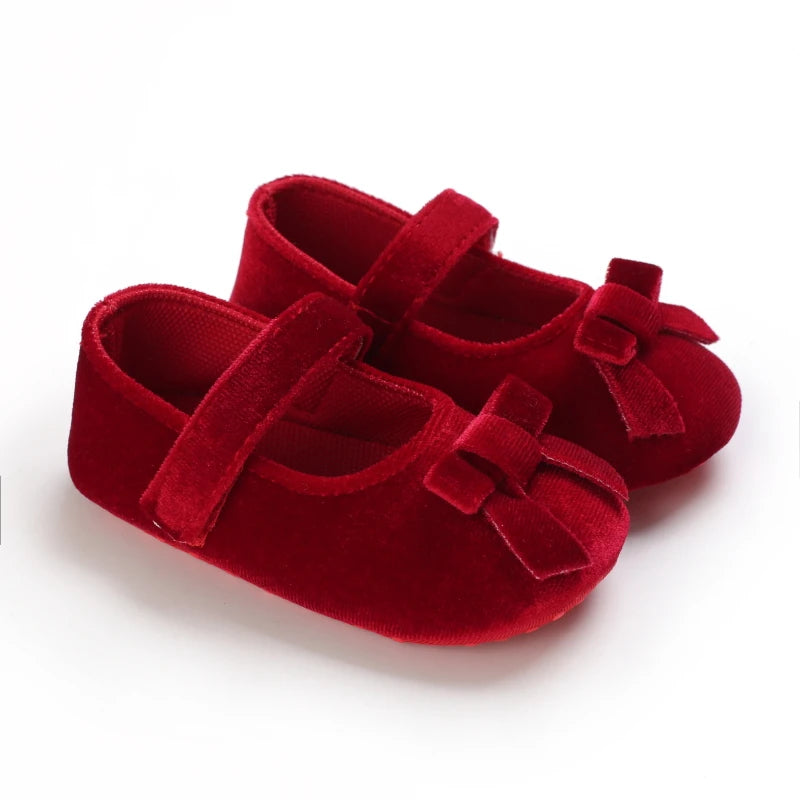 Mocassins rouges pour bébé fille