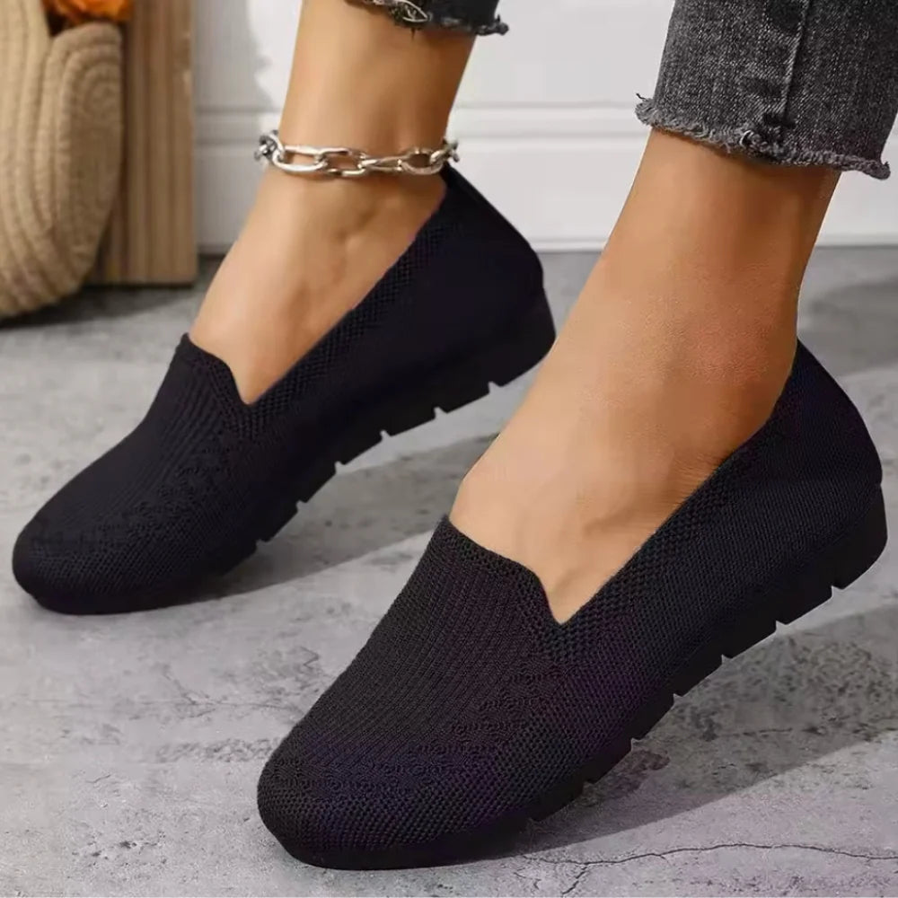 Mocassins confortables noirs pour femme