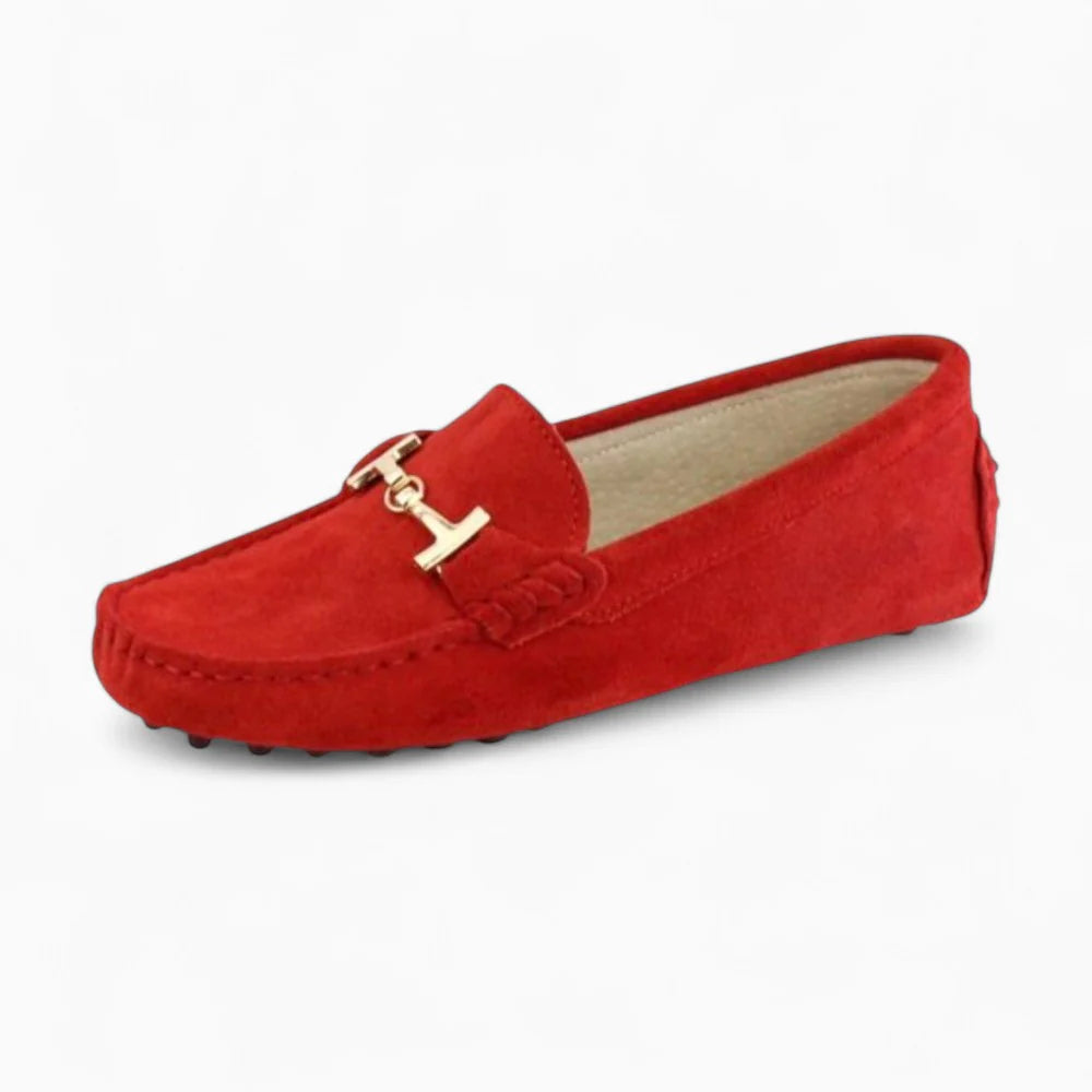 Mocassins bateau rouges pour femme