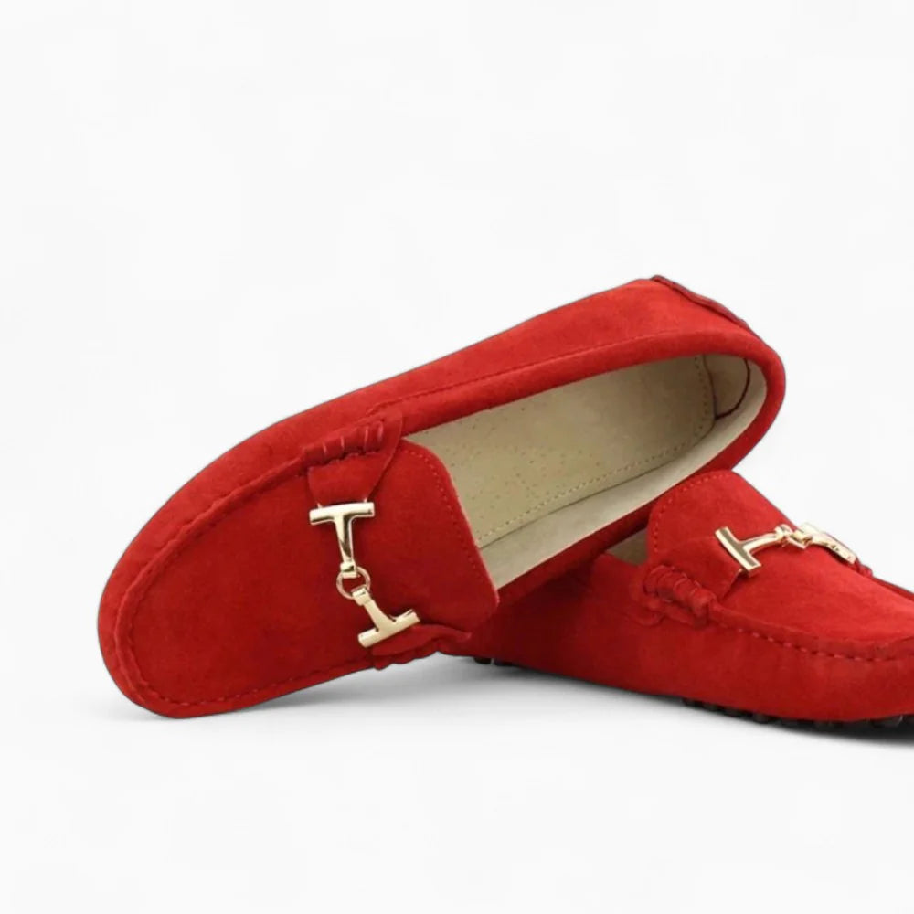 Mocassins bateau rouges pour femme