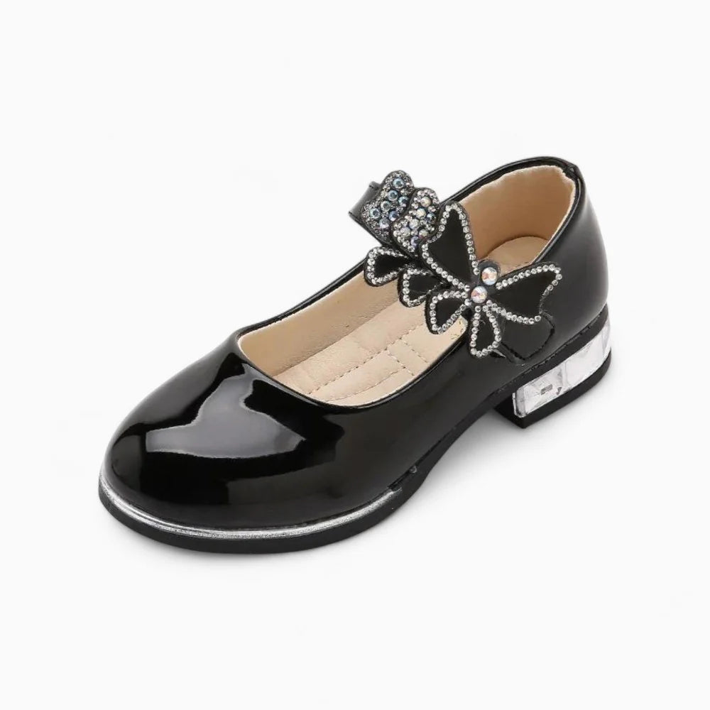 Mocassins vernis noir pour fille