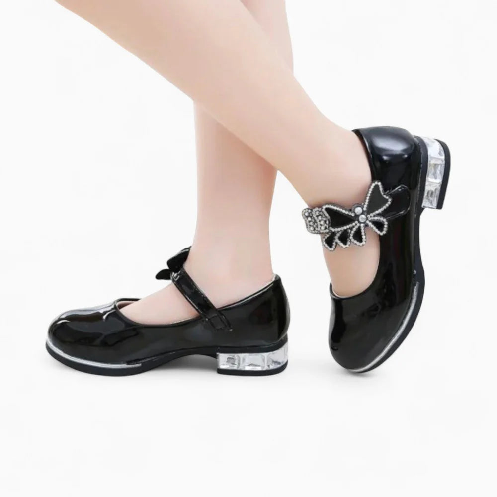 Mocassins vernis noir pour fille
