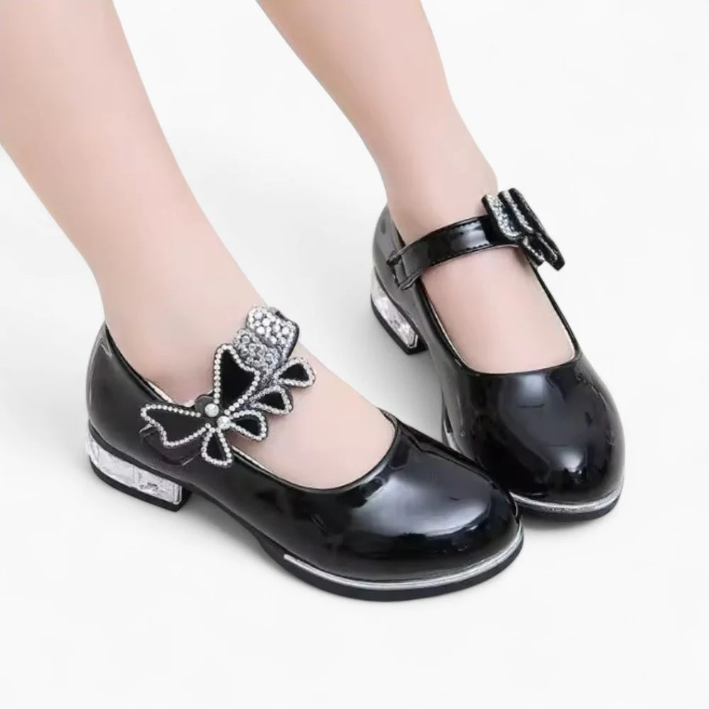 Mocassins vernis noir pour fille