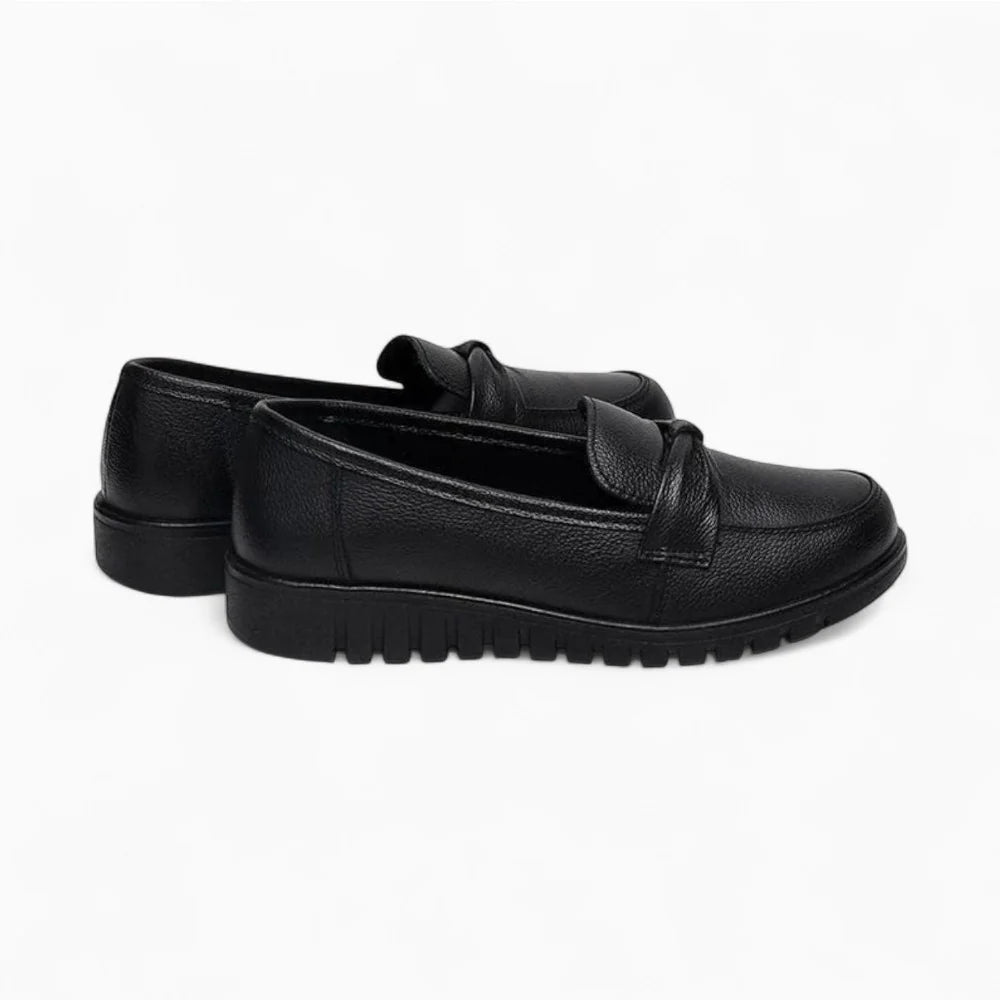 Mocassins orthopédiques noir pour femme