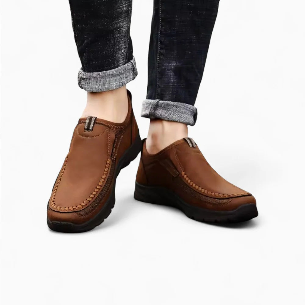 Mocassins orthopédiques marron pour homme