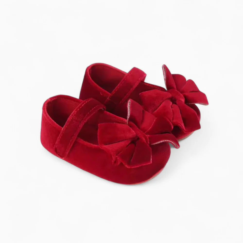 Mocassins rouges pour bébé fille