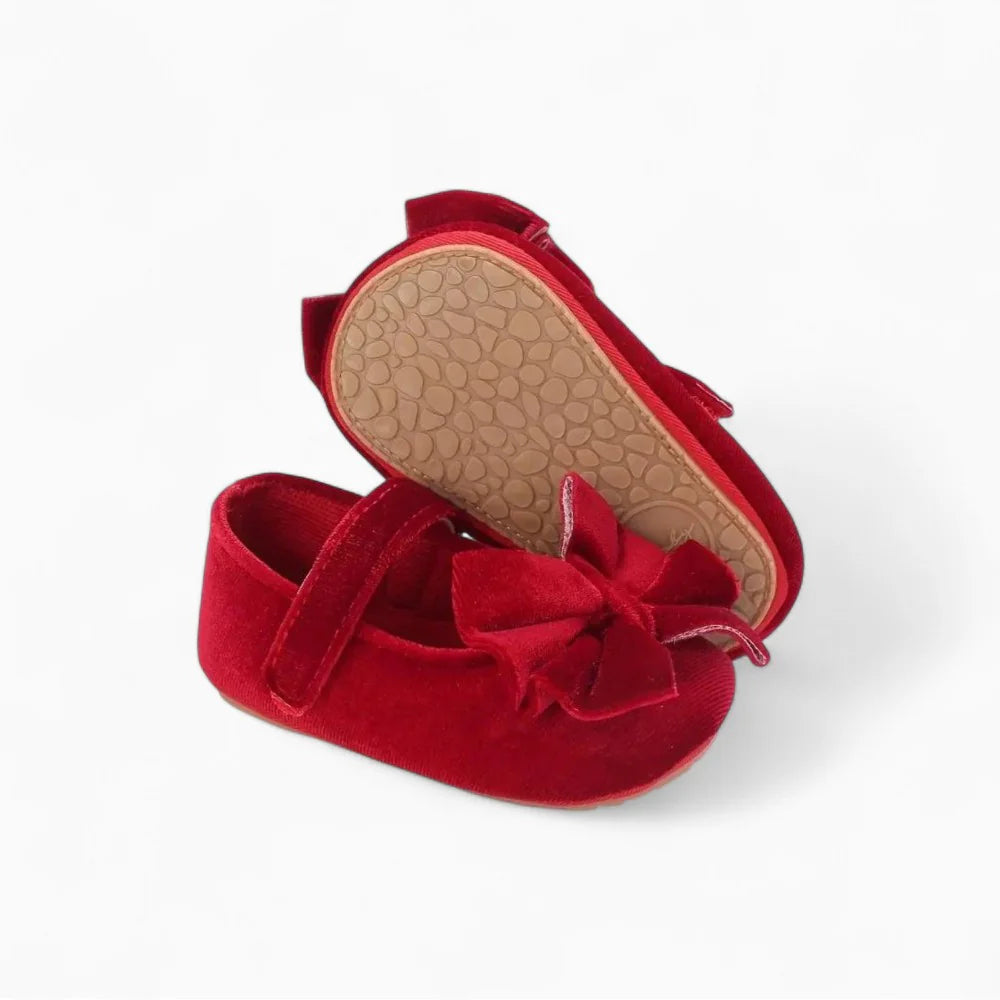 Mocassins rouges pour bébé fille