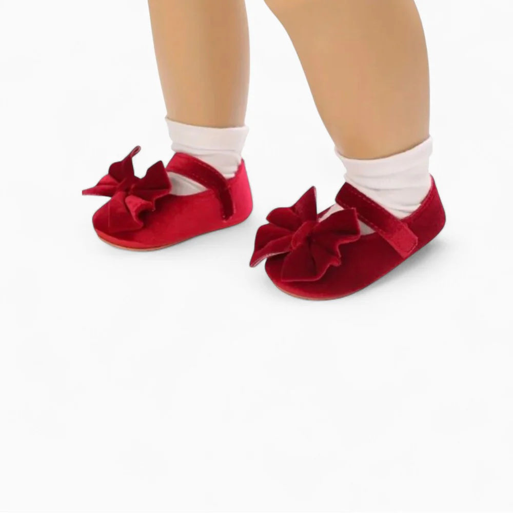 Mocassins rouges pour bébé fille