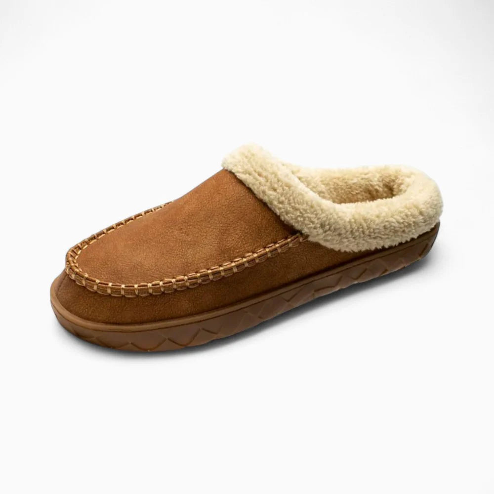 Mocassins style mule en daim pour homme