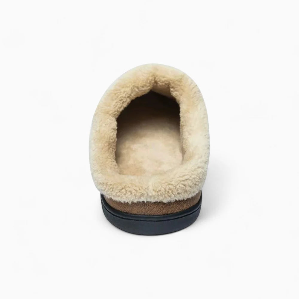 Mocassins style mule en daim pour homme