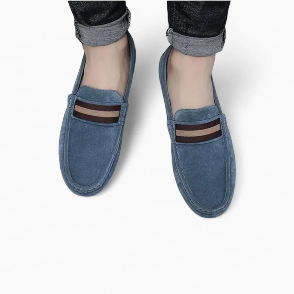 Mocassins bateau bleus pour homme