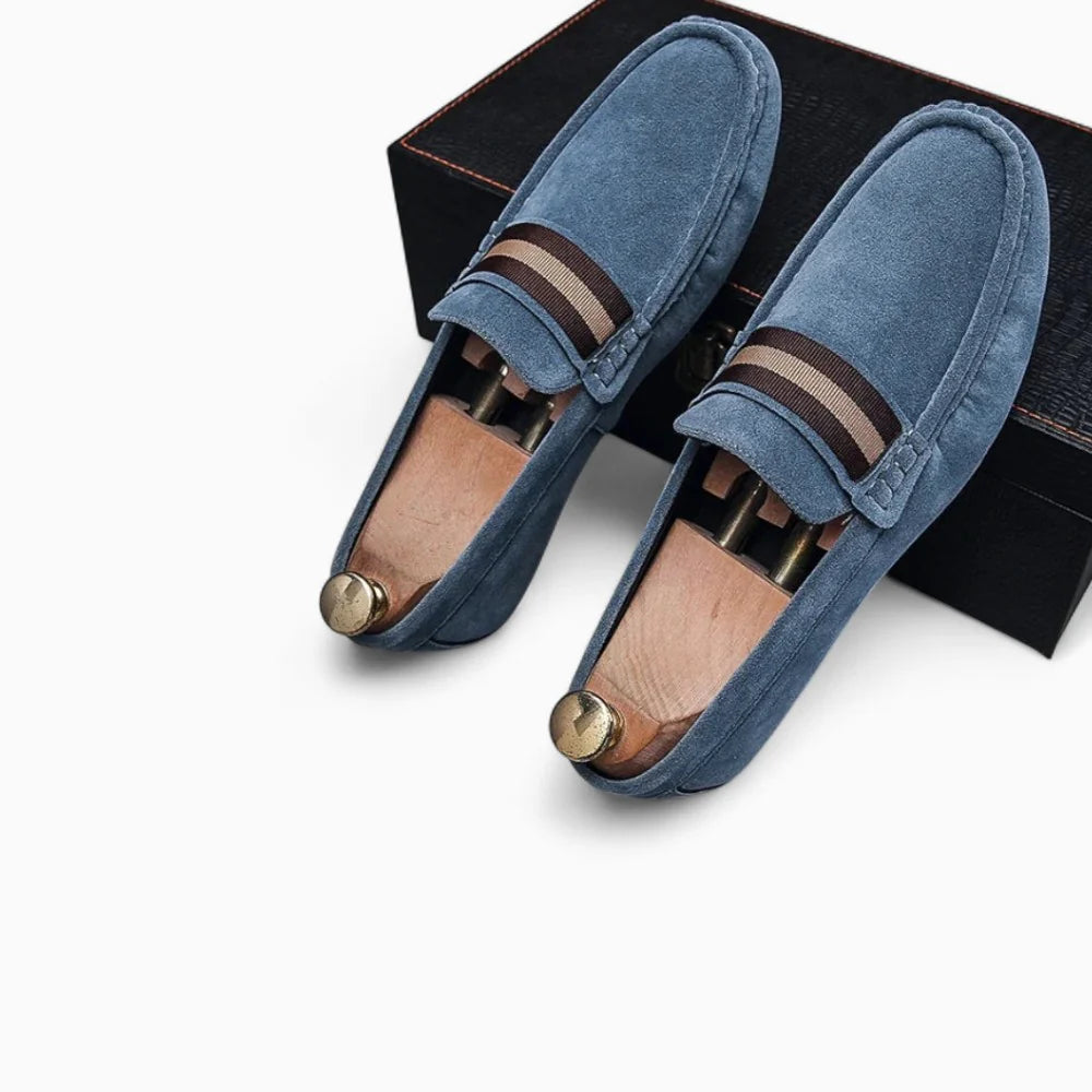 Mocassins bateau bleus pour homme