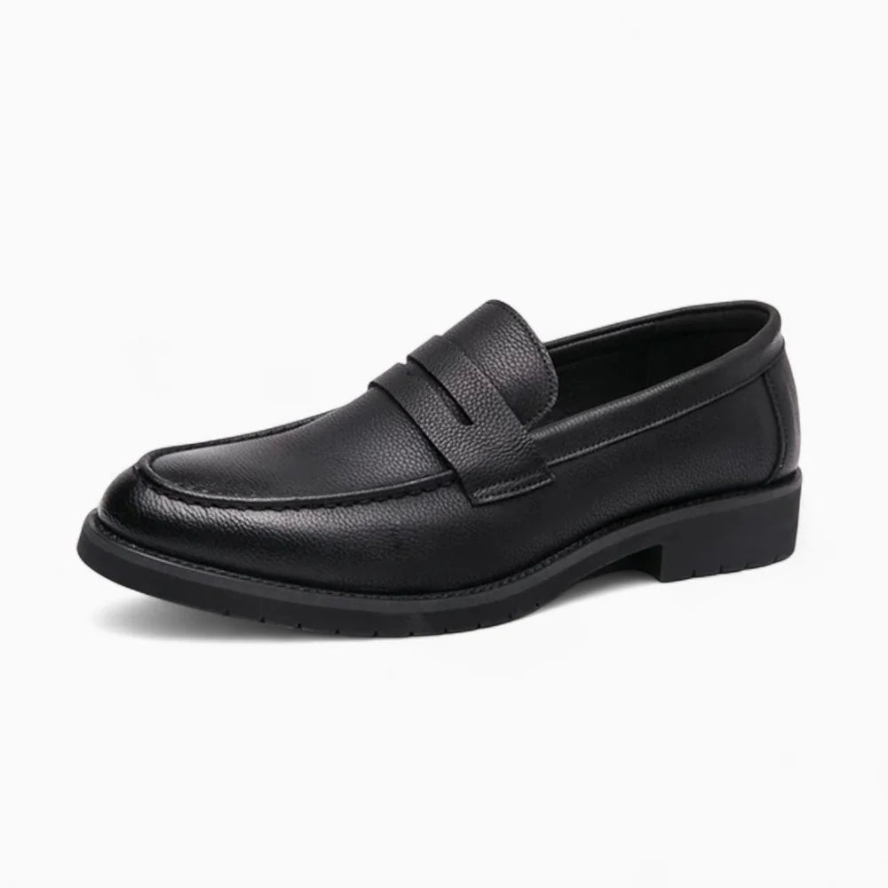 Mocassins souples en cuir noir pour homme