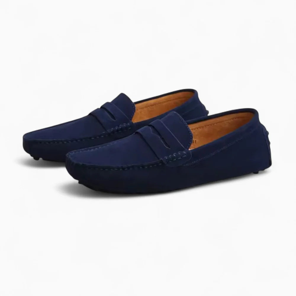 Mocassins bateau bleu marine pour homme