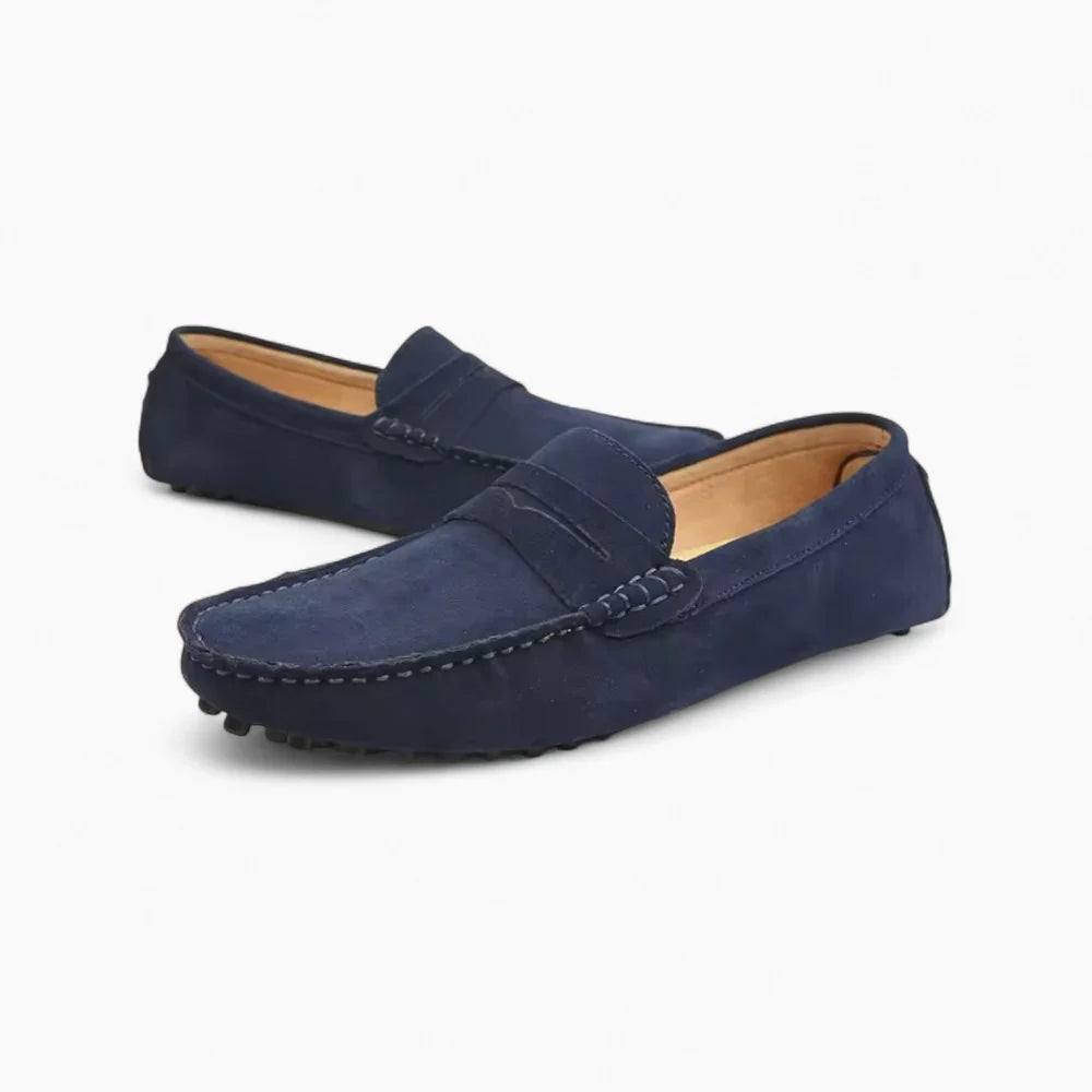 Mocassins bateau bleu marine pour homme
