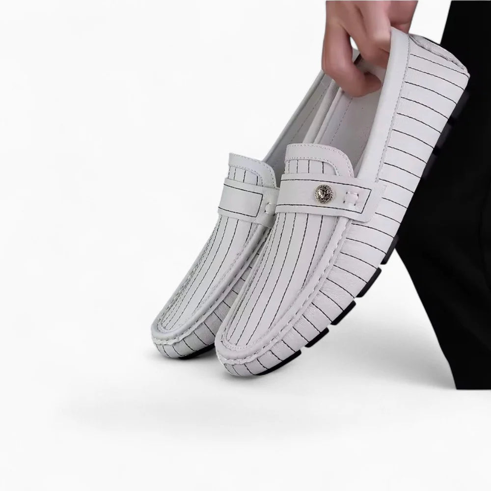 Mocassins bateau blancs pour homme