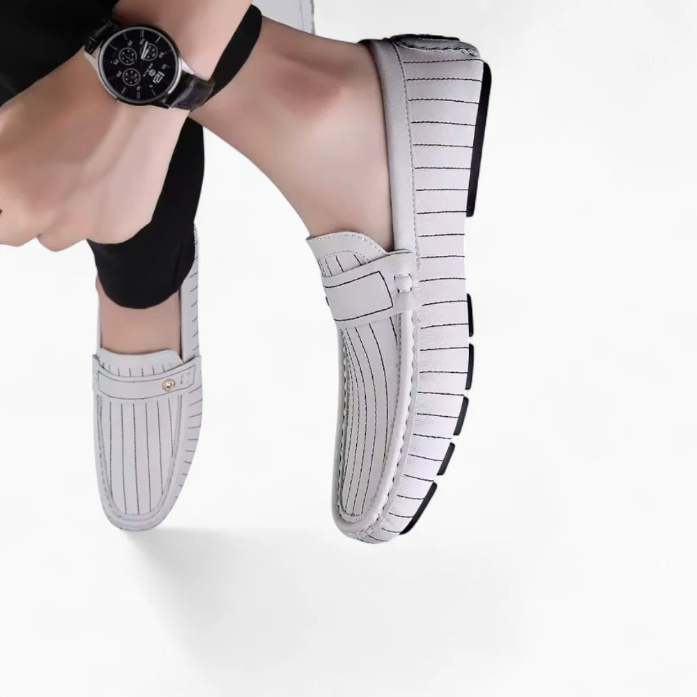 Mocassins bateau blancs pour homme