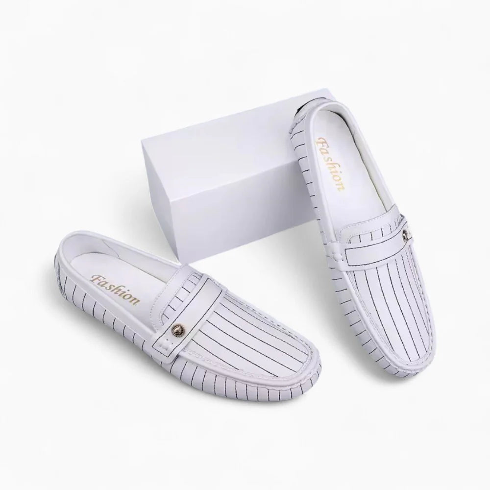 Mocassins bateau blancs pour homme