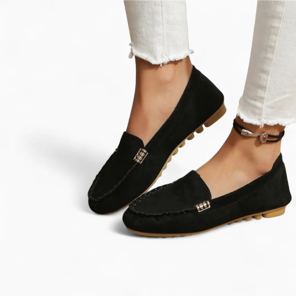 Mocassins bateau noirs pour femme