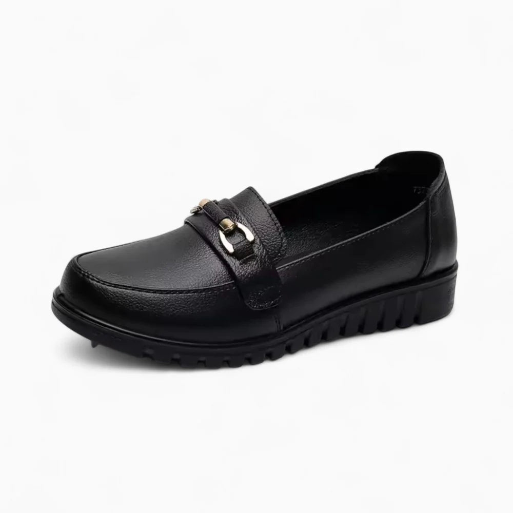 Mocassins orthopédiques noirs pour femme