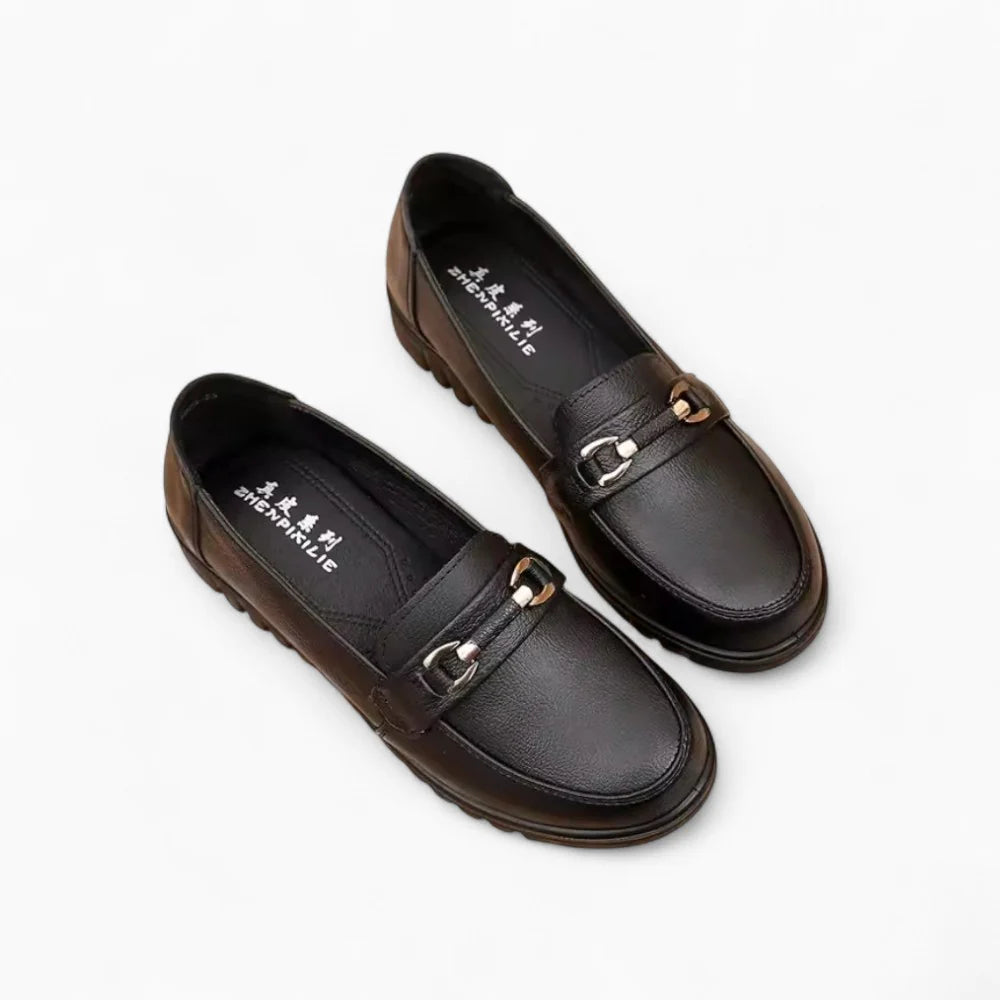 Mocassins orthopédiques noirs pour femme