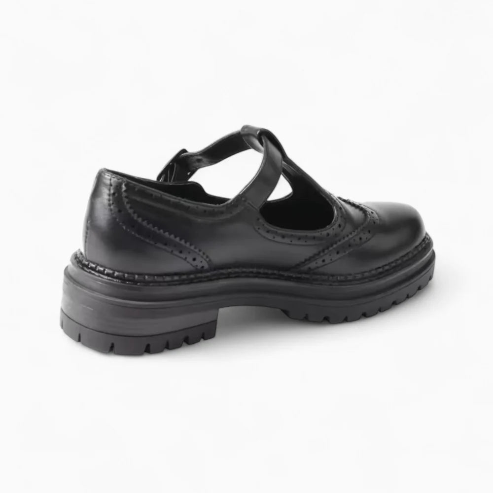 Mocassins orthopédiques femme en cuir noir