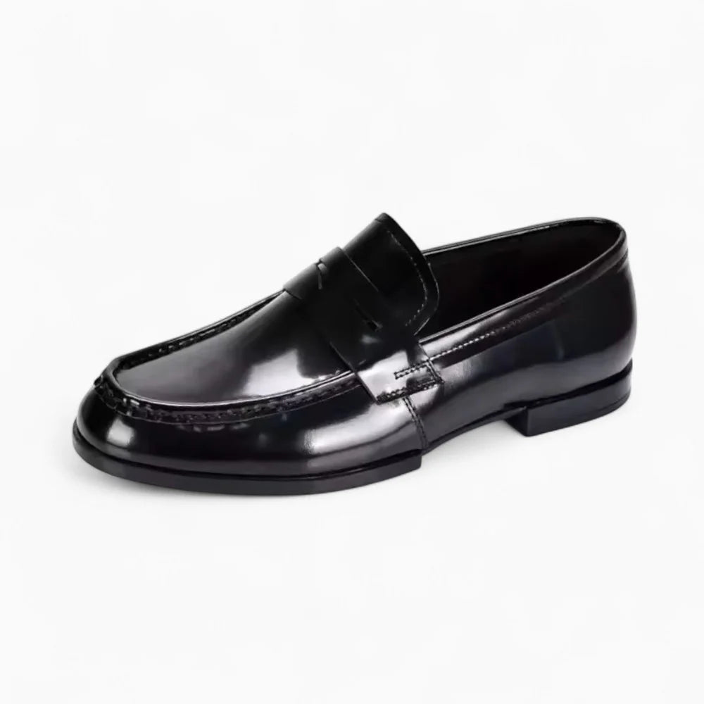 Mocassins habillés vernis noir pour homme