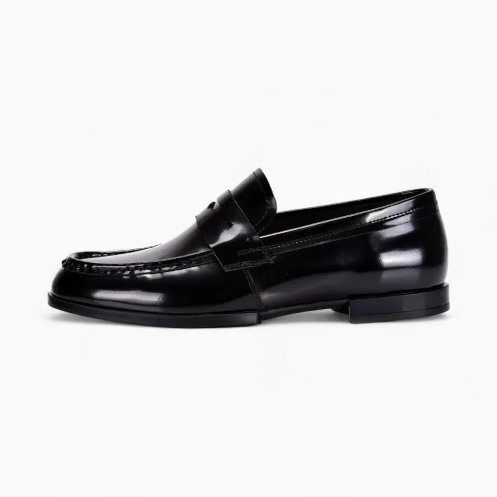 Mocassins habillés vernis noir pour homme
