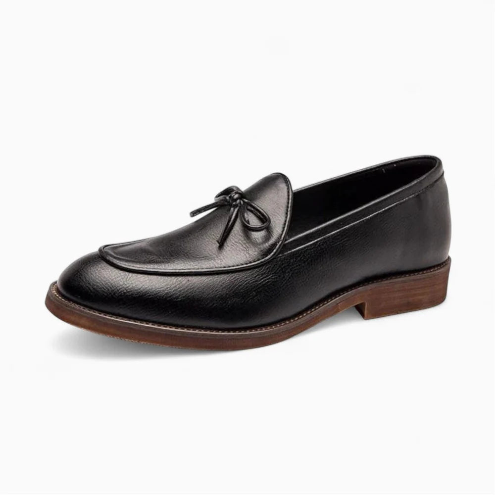 Mocassins homme à lacets en cuir noir