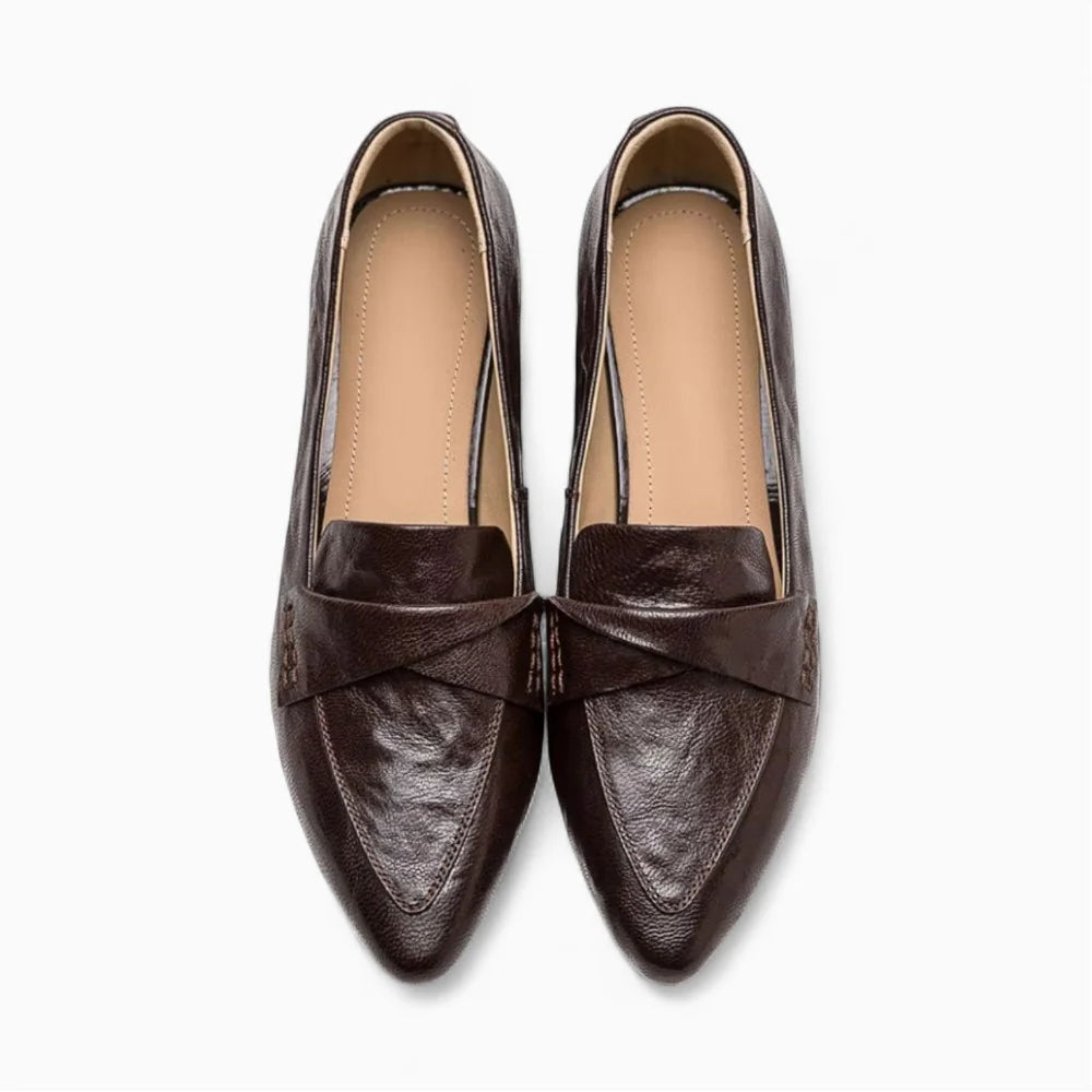 Mocassins bout pointu à talon pour femme