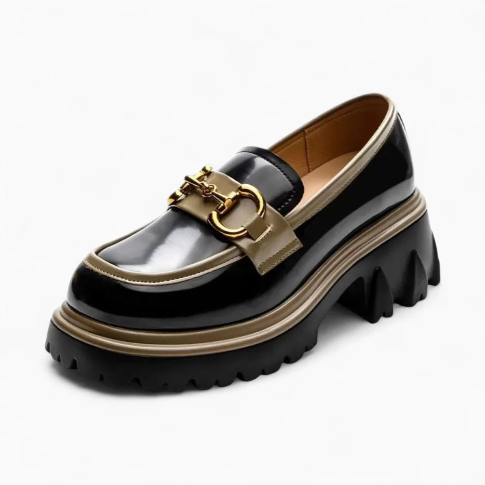 Mocassins à plateforme et talon pour femme