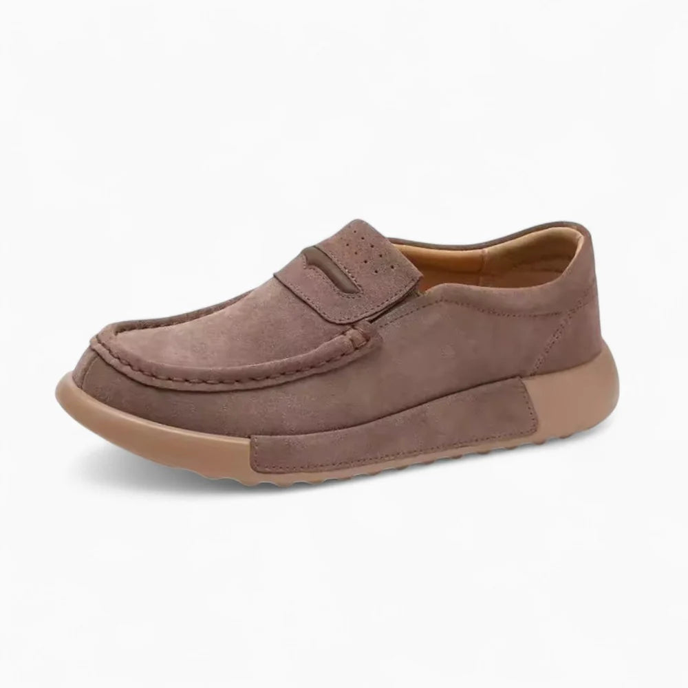 Mocassins plateforme en daim pour femme