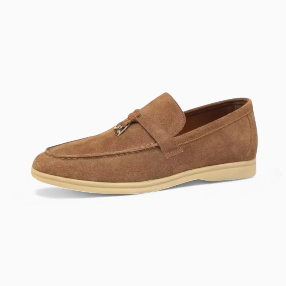 Mocassins homme en daim marron