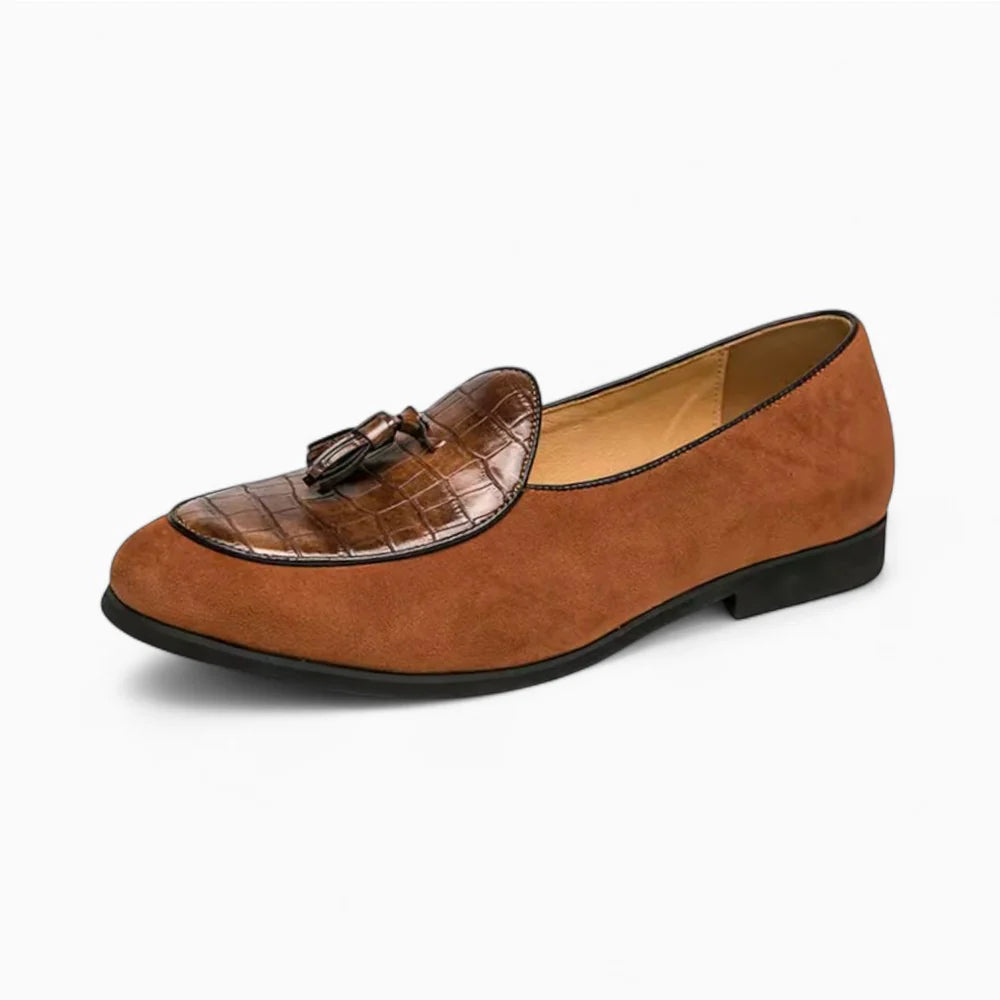 Mocassins marron à glands pour homme