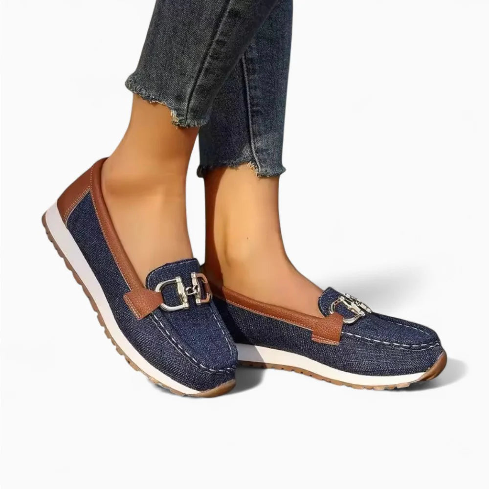 Mocassins bleu jean pour femme