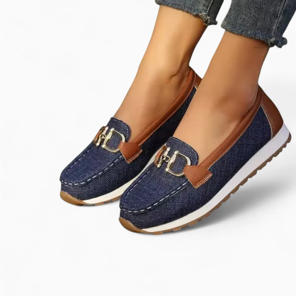 Mocassins bleu jean pour femme