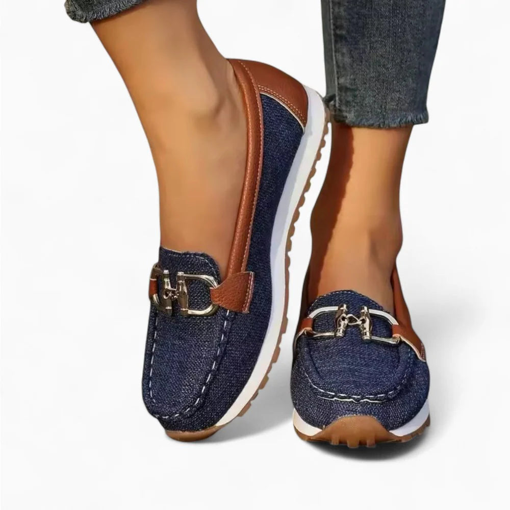 Mocassins bleu jean pour femme