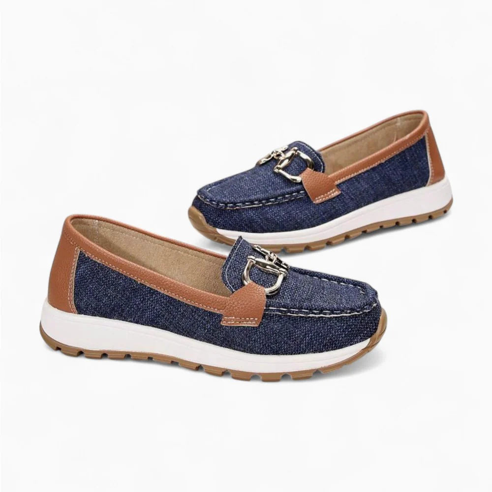 Mocassins bleu jean pour femme