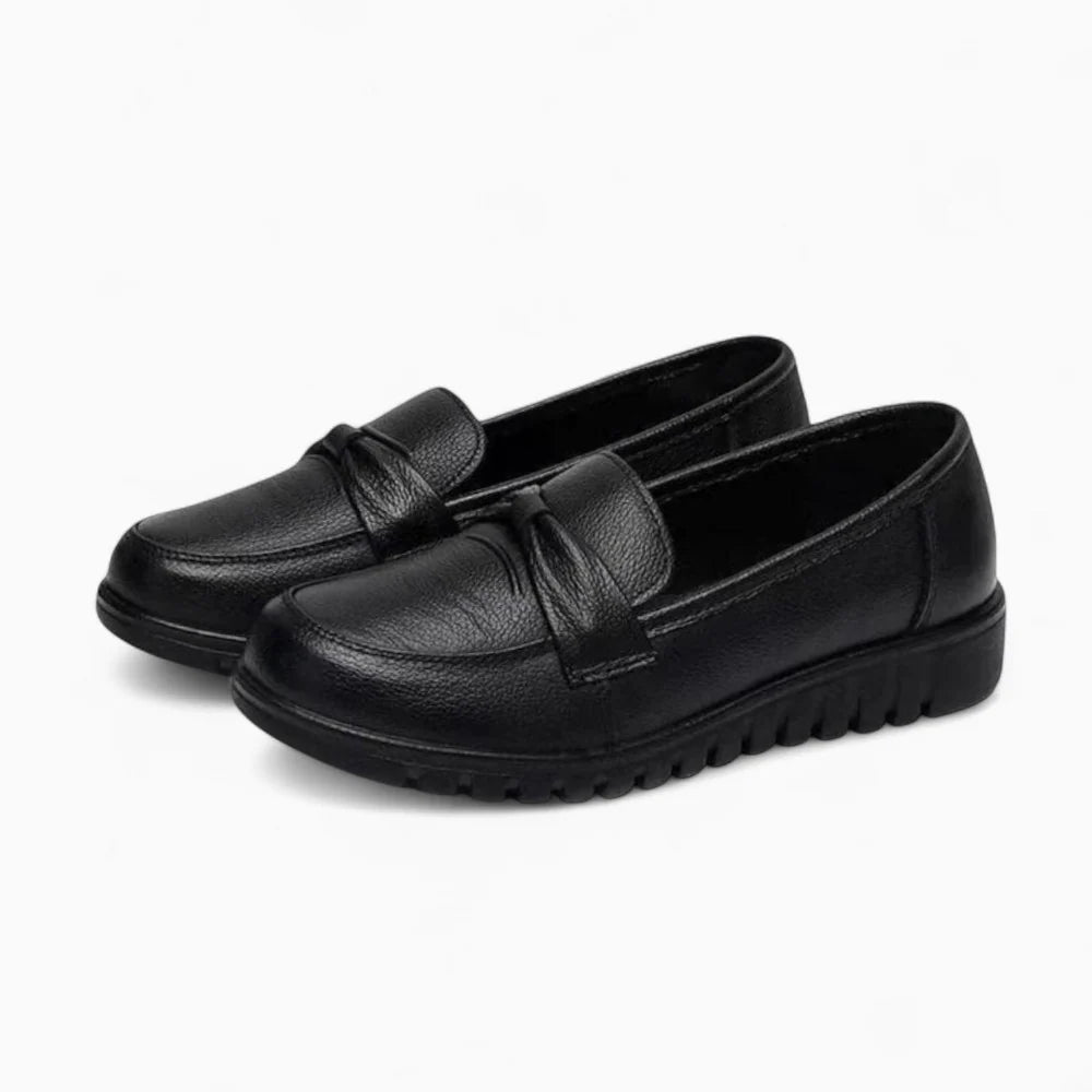 Mocassins orthopédiques noir pour femme
