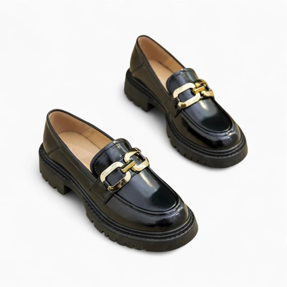 Mocassins à plateforme vernis pour femme