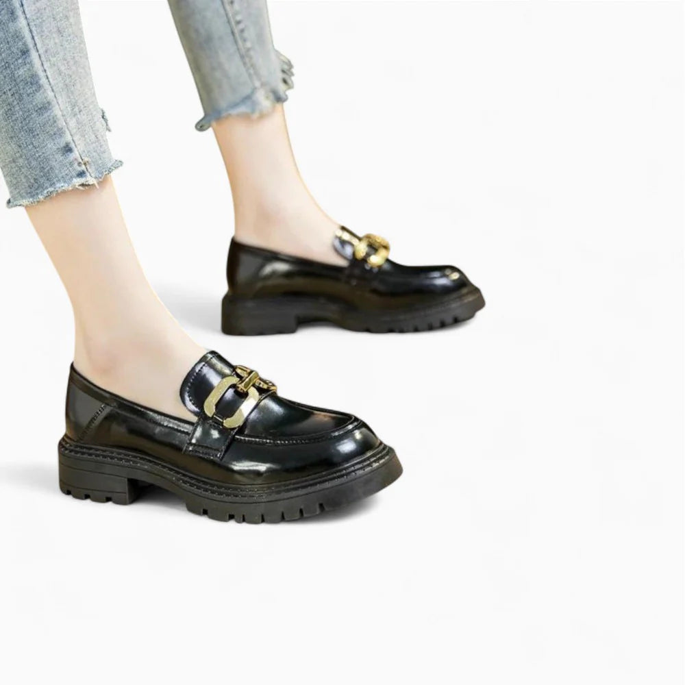 Mocassins à plateforme vernis pour femme