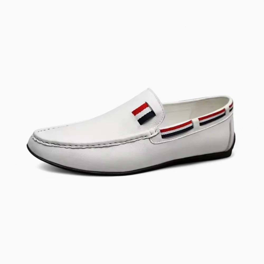 Mocassins souples blancs pour homme