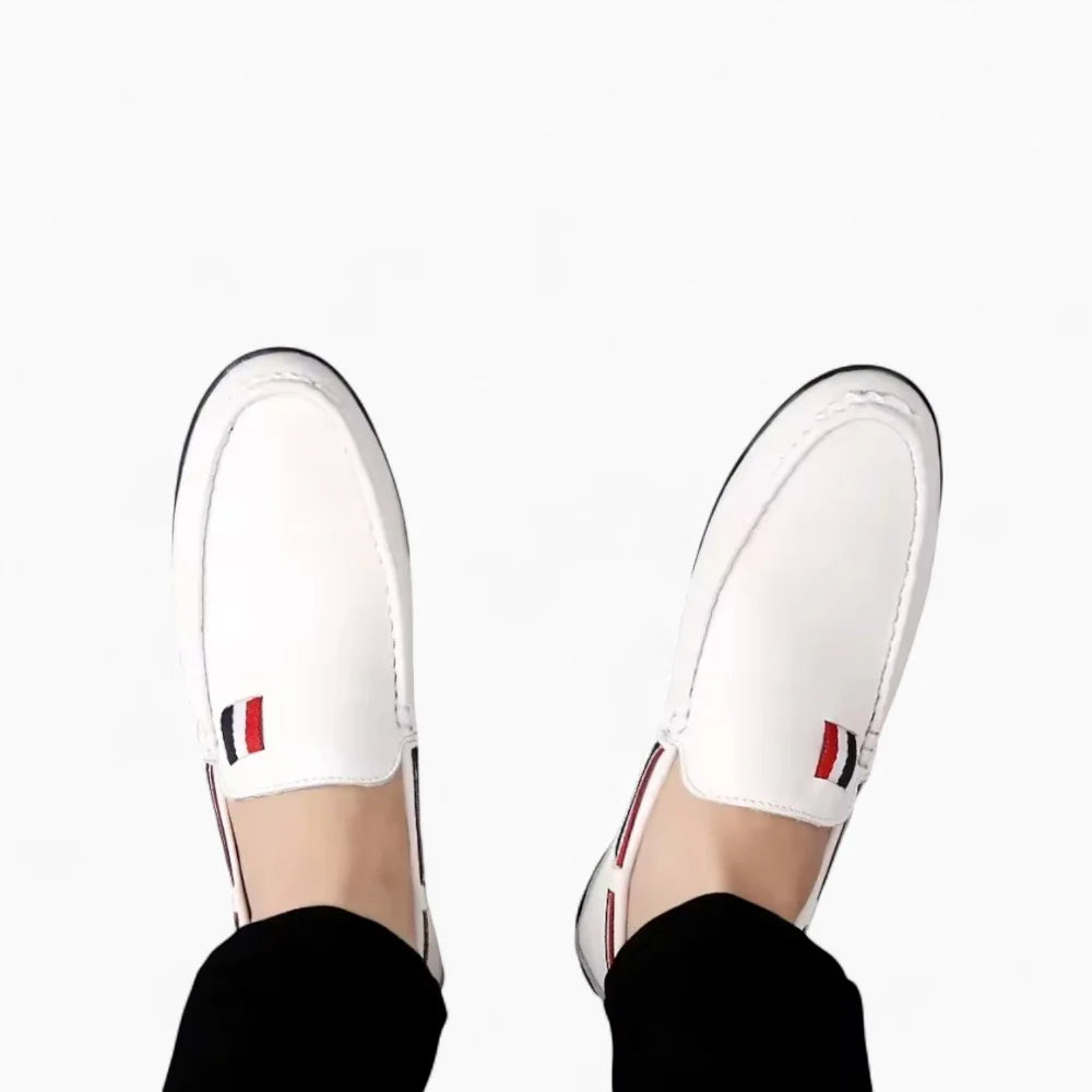 Mocassins souples blancs pour homme
