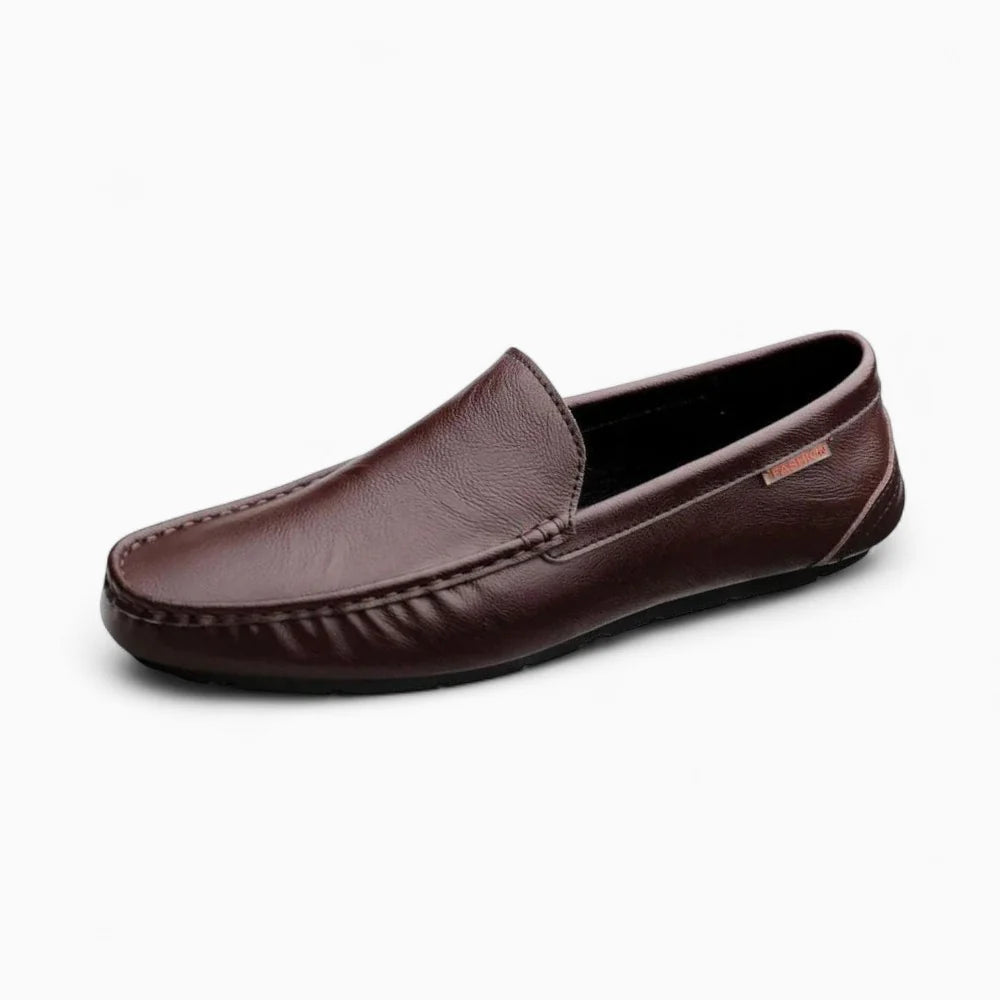 Mocassins décontractés en cuir marron
