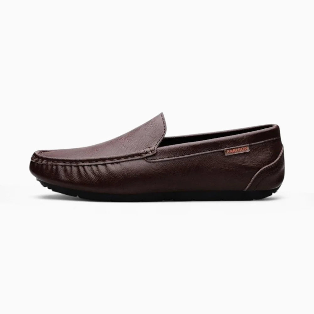 Mocassins décontractés en cuir marron