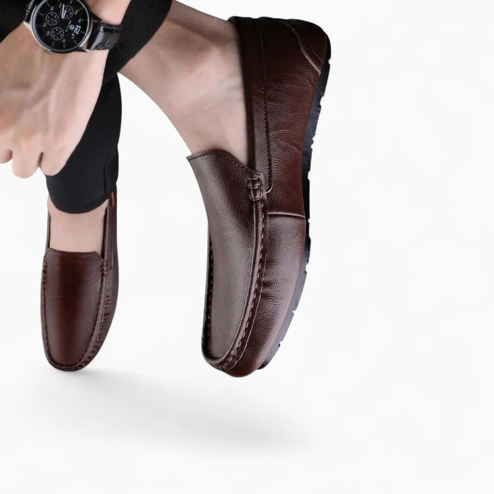 Mocassins décontractés en cuir marron