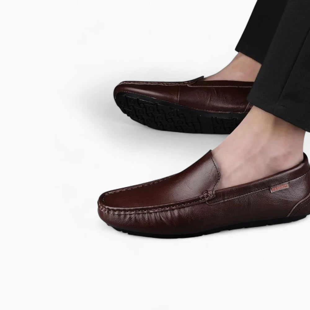 Mocassins décontractés en cuir marron