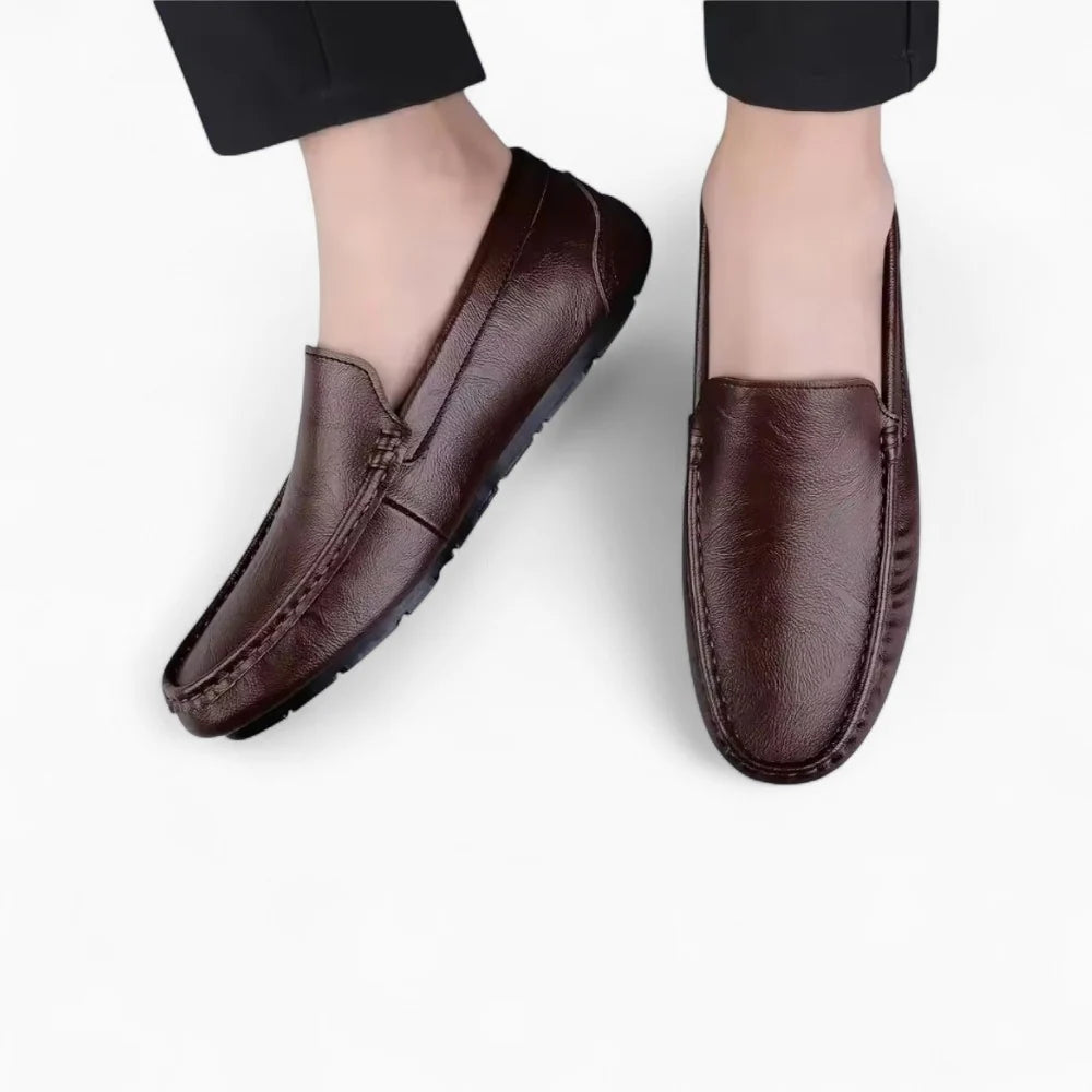 Mocassins décontractés en cuir marron